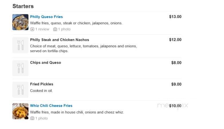 Phillyhoma - Nicoma park, OK menu_pic