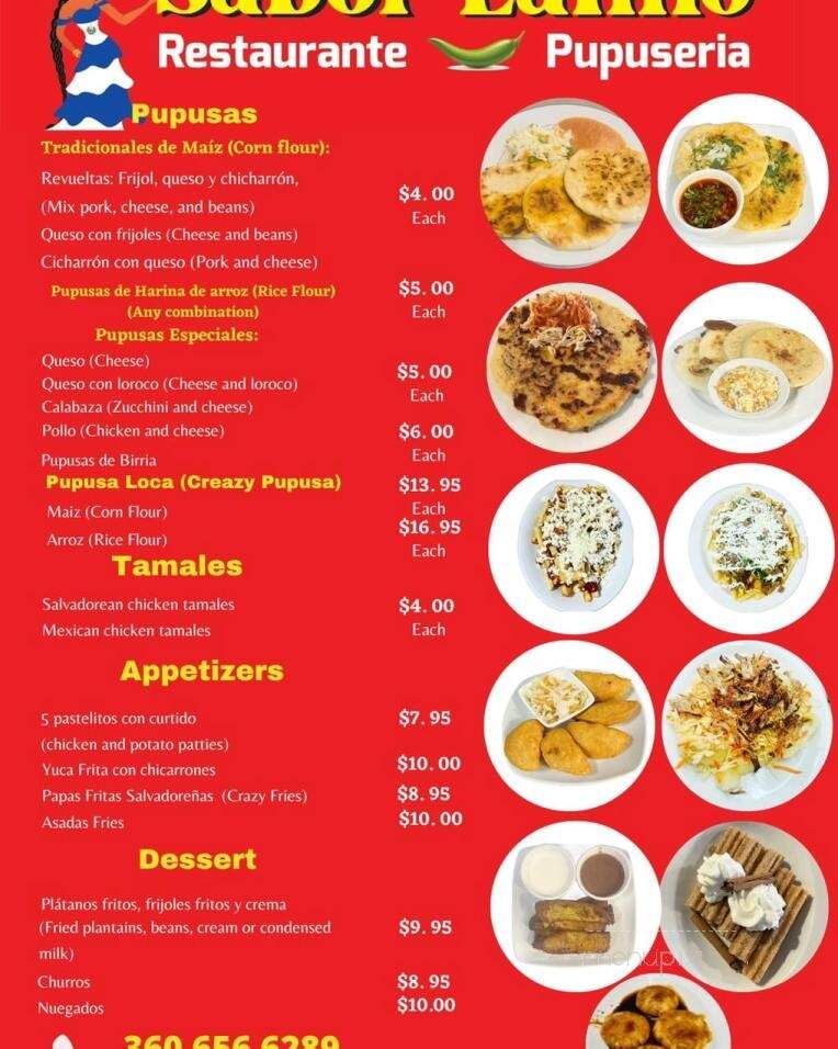 Sabor Latino - Ferndale, WA menu_pic