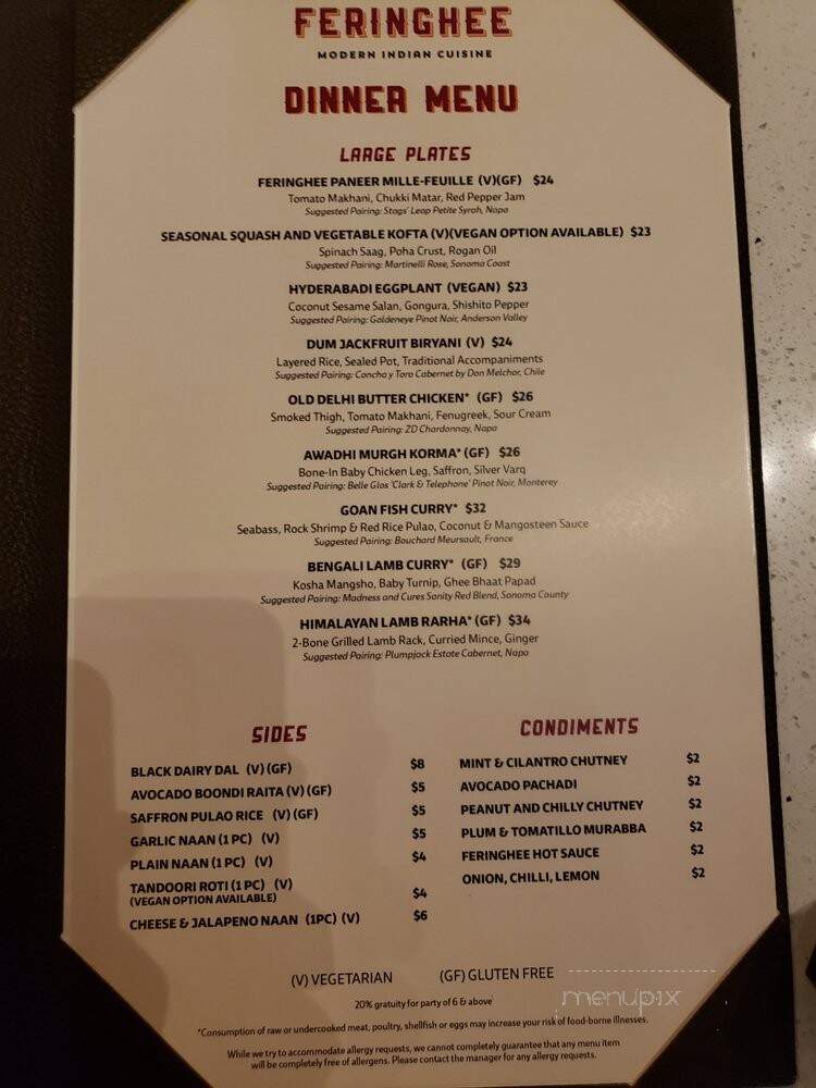 Feringhee - Chandler, AZ menu_pic