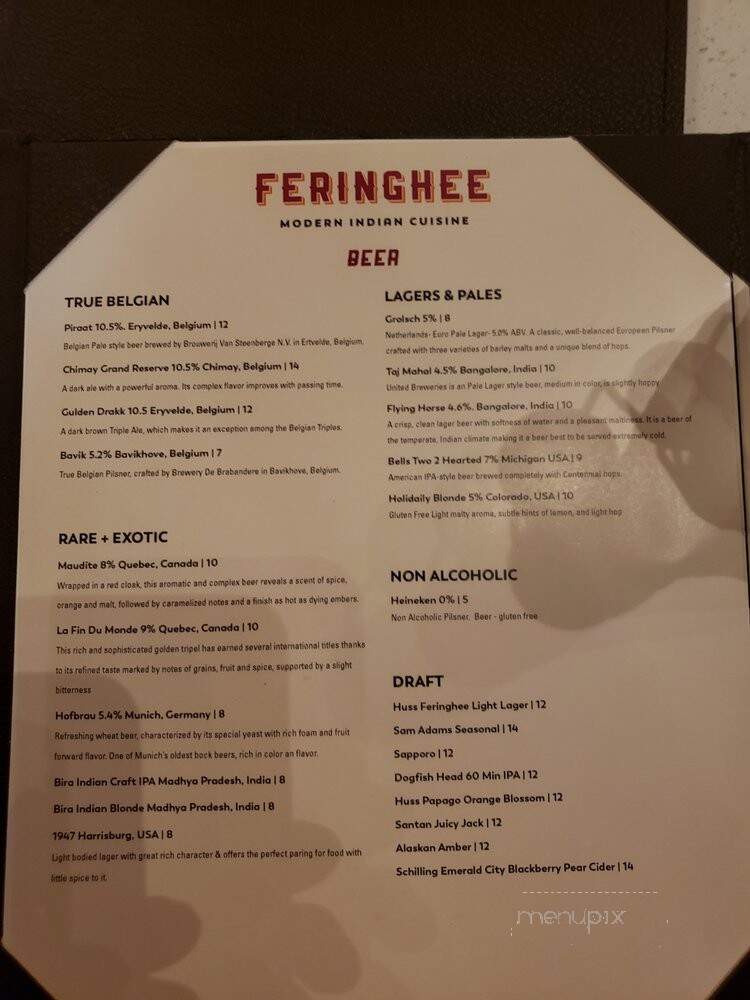 Feringhee - Chandler, AZ menu_pic