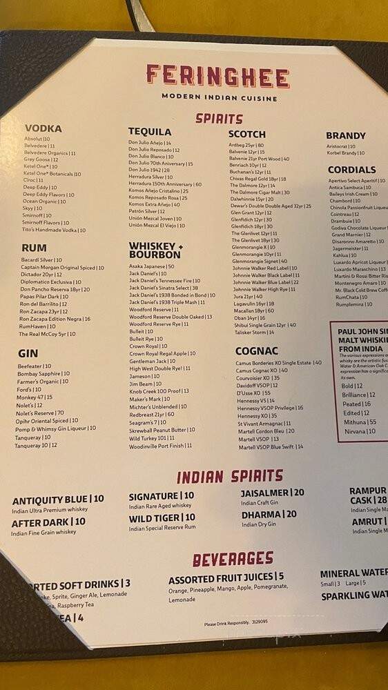 Feringhee - Chandler, AZ menu_pic