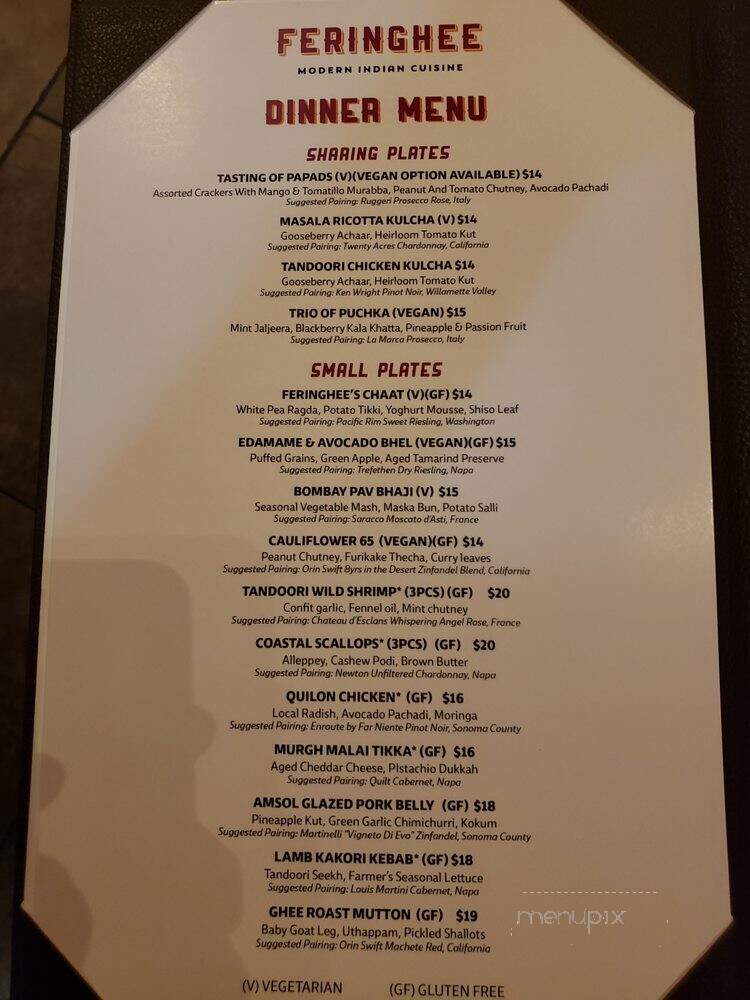 Feringhee - Chandler, AZ menu_pic