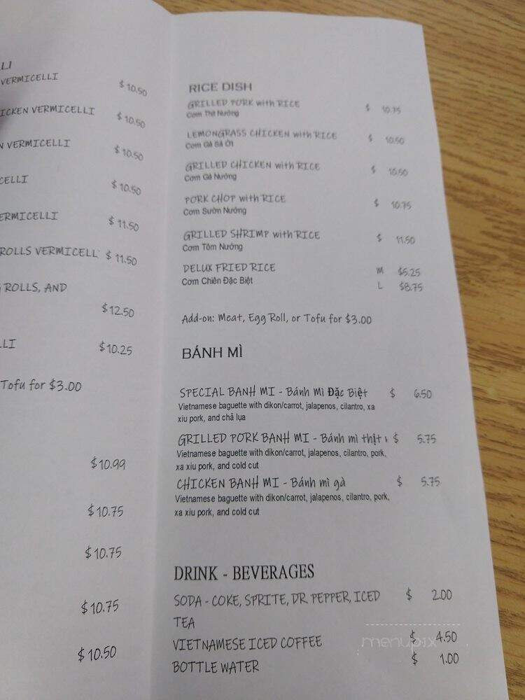 Thanh Lien Kitchen - New Orleans, LA menu_pic