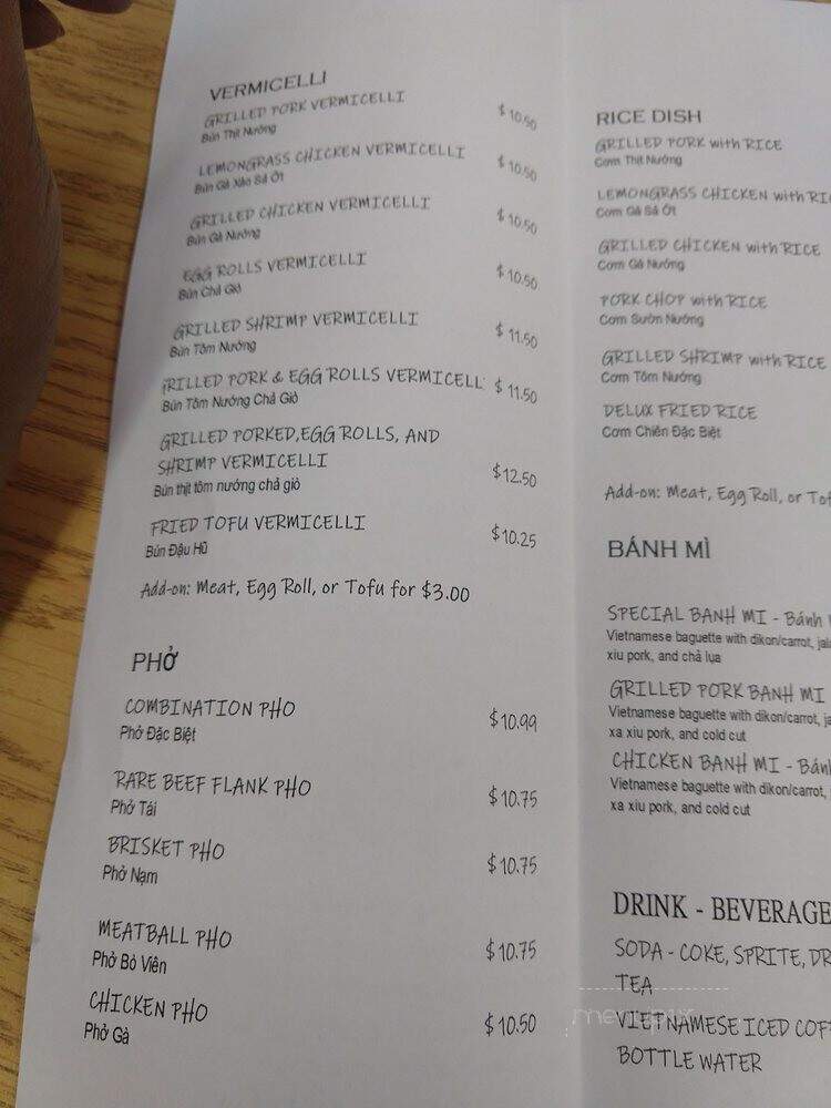 Thanh Lien Kitchen - New Orleans, LA menu_pic