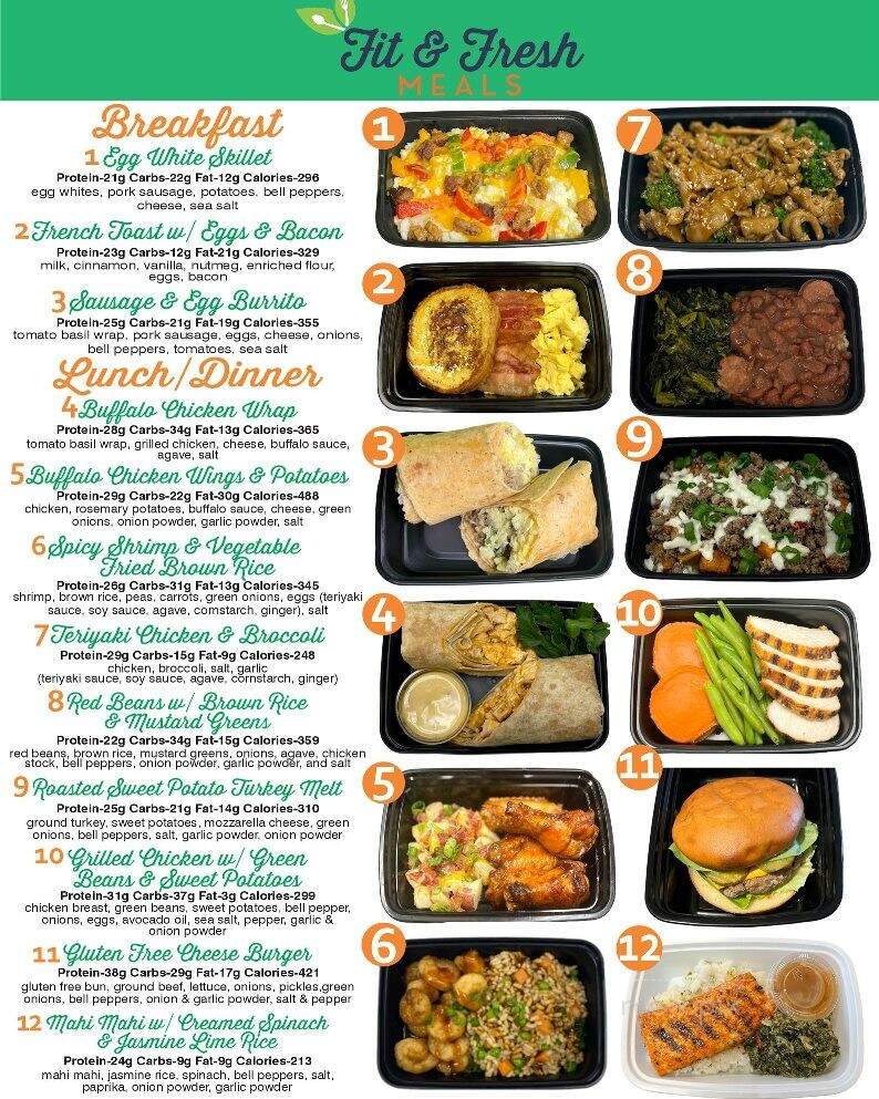 Fit and Fresh Meals - New Iberia, LA menu_pic