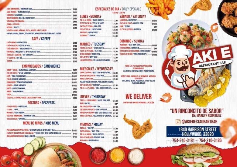 Aki E Restaurant Bar - Hollywood, FL menu_pic