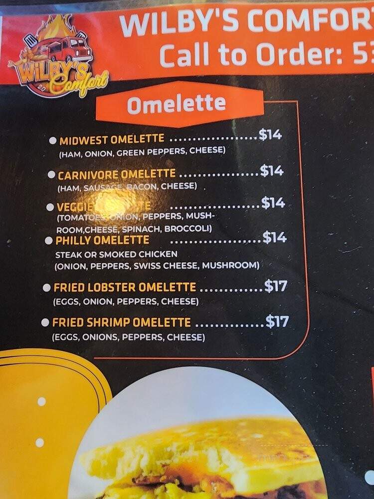 Wilby's Comfort 2.0 - Papillion, NE menu_pic