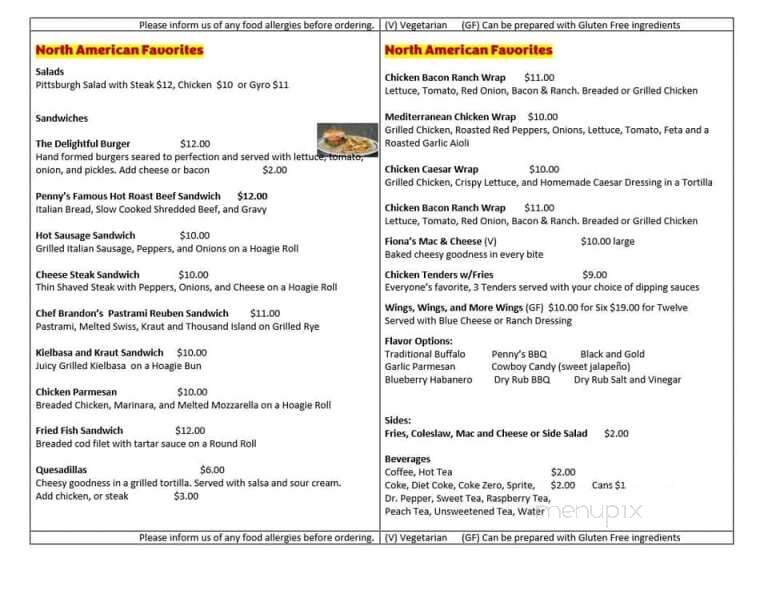 Penny's Delight - Ambridge, PA menu_pic