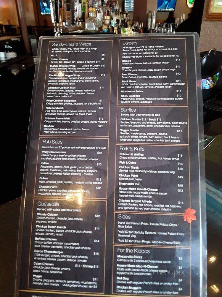 Maple Leaf Inn - Westfield, MA menu_pic