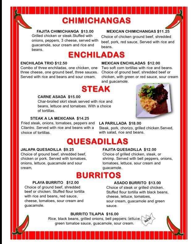 Jalapa Mexican Grill - Millis, MA menu_pic