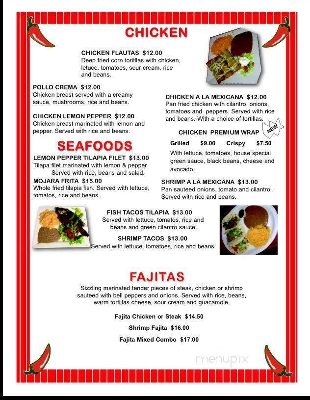 Jalapa Mexican Grill - Millis, MA menu_pic