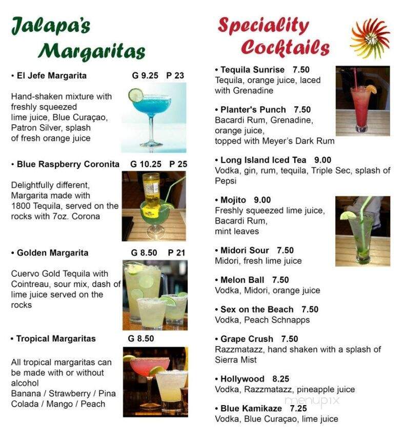Jalapa Mexican Grill - Millis, MA menu_pic