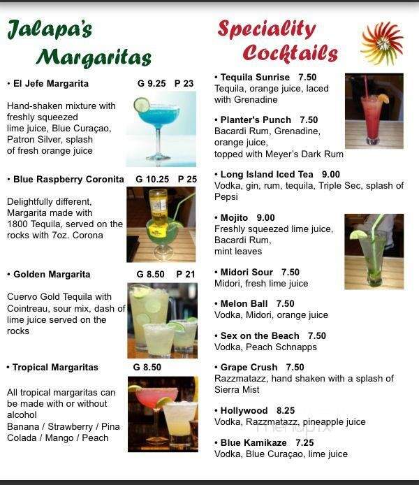 Jalapa Mexican Grill - Millis, MA menu_pic