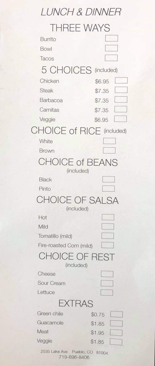 MAKS - Pueblo, CO menu_pic