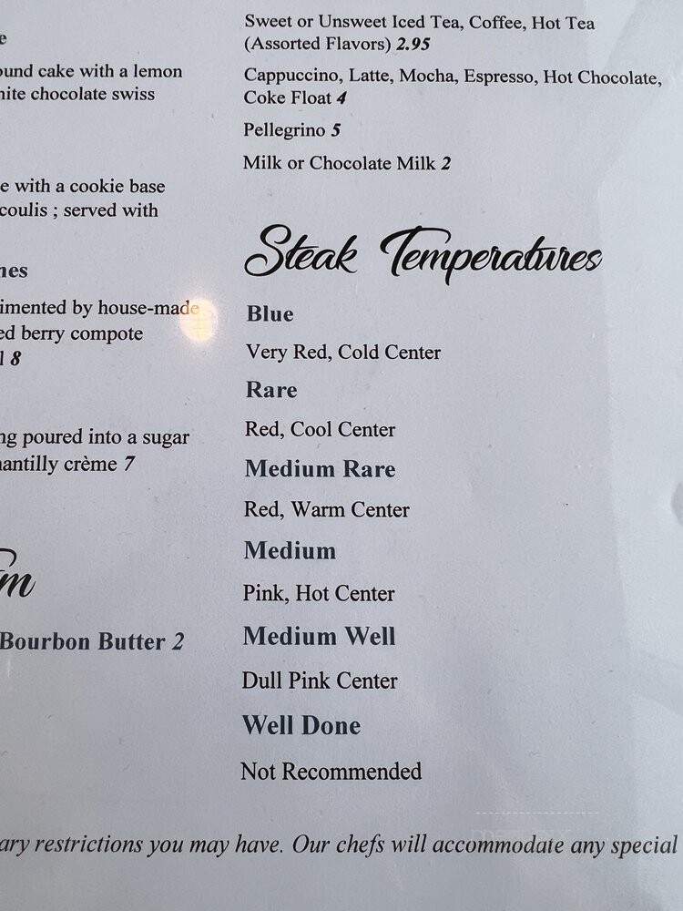 The Speedway Club - Concord, NC menu_pic