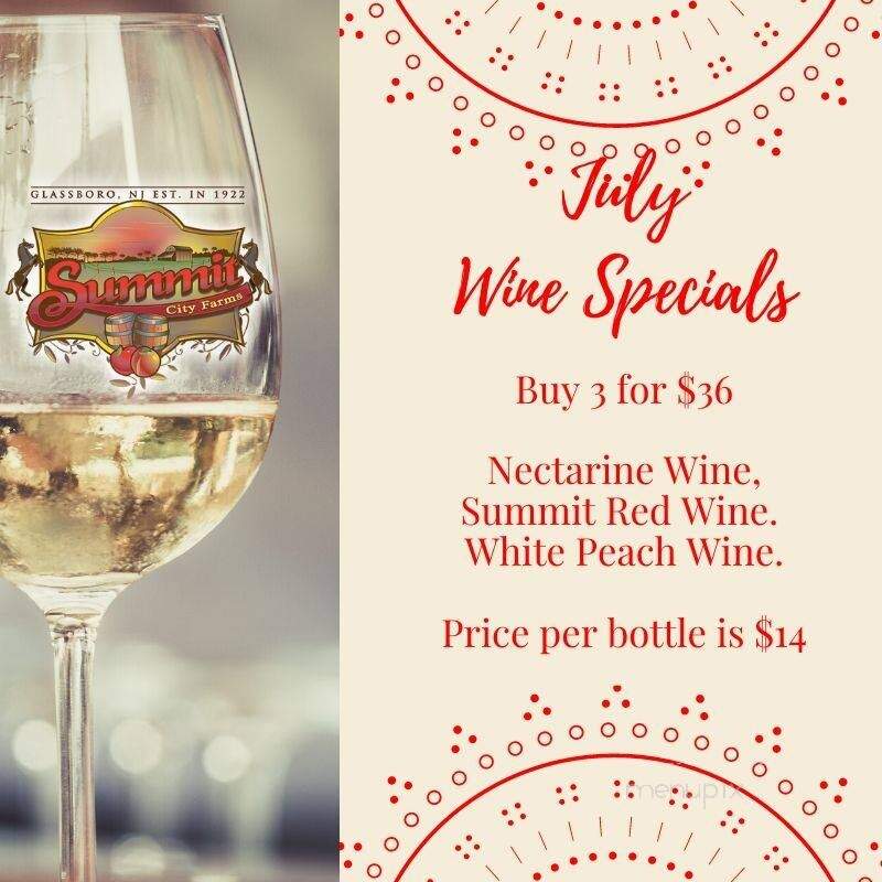 Summit City Winery - Glassboro, NJ menu_pic