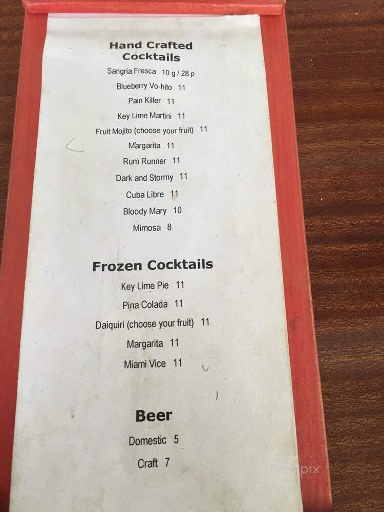 Cero Bodega - Key West, FL menu_pic
