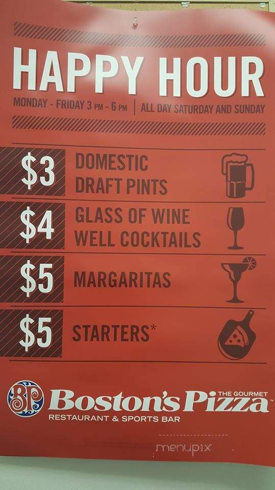 Boston's Restaurant & Sports Bar - Little Rock, AR menu_pic