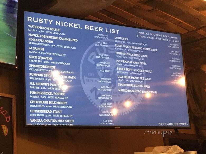 Rusty Nickel Brewing Company - West Seneca, NY menu_pic