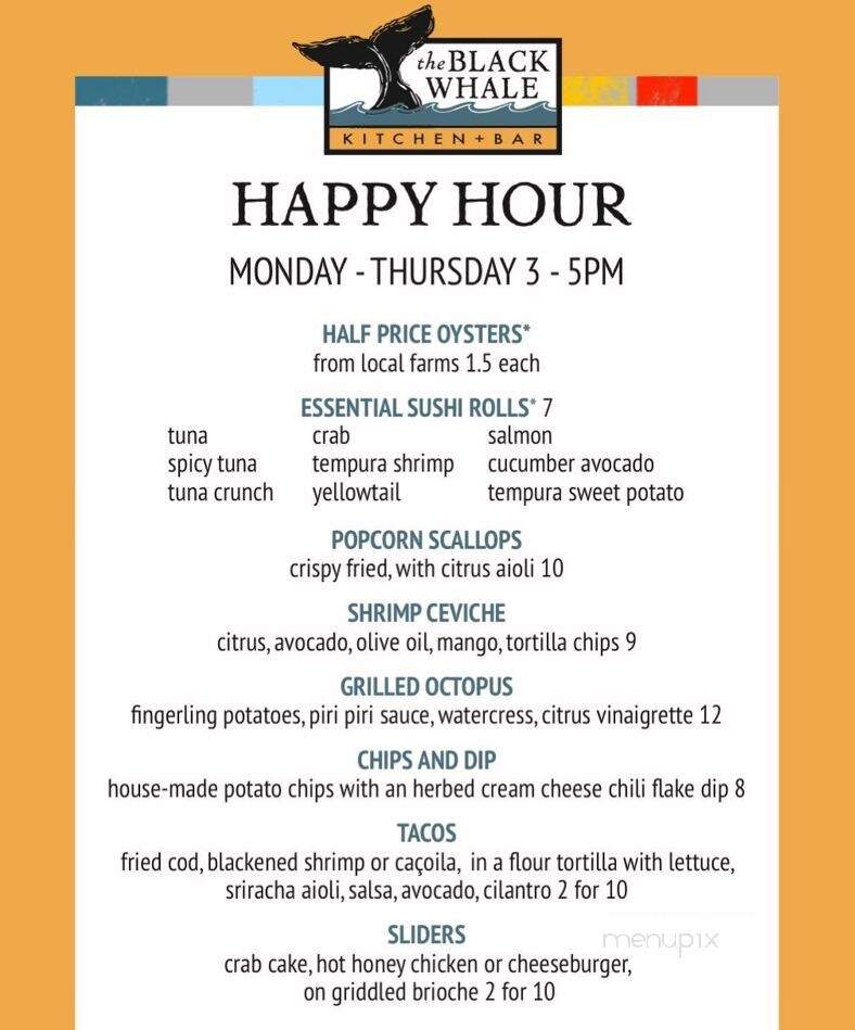 The Black Whale - New Bedford, MA menu_pic