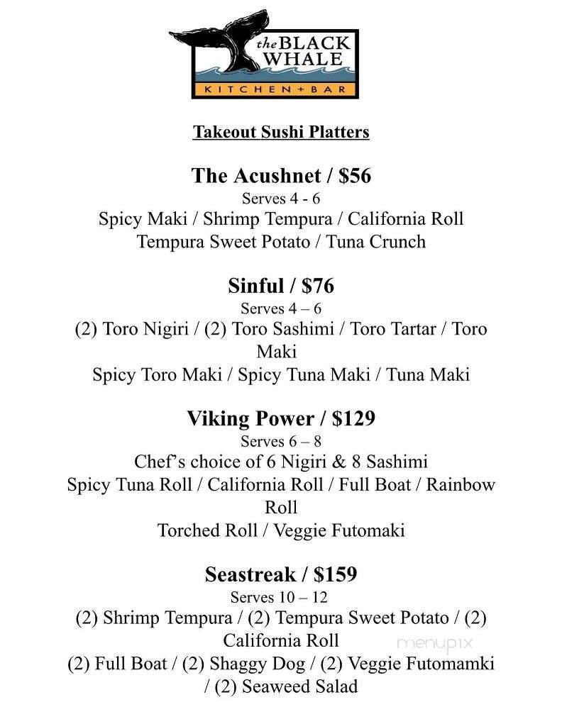 The Black Whale - New Bedford, MA menu_pic