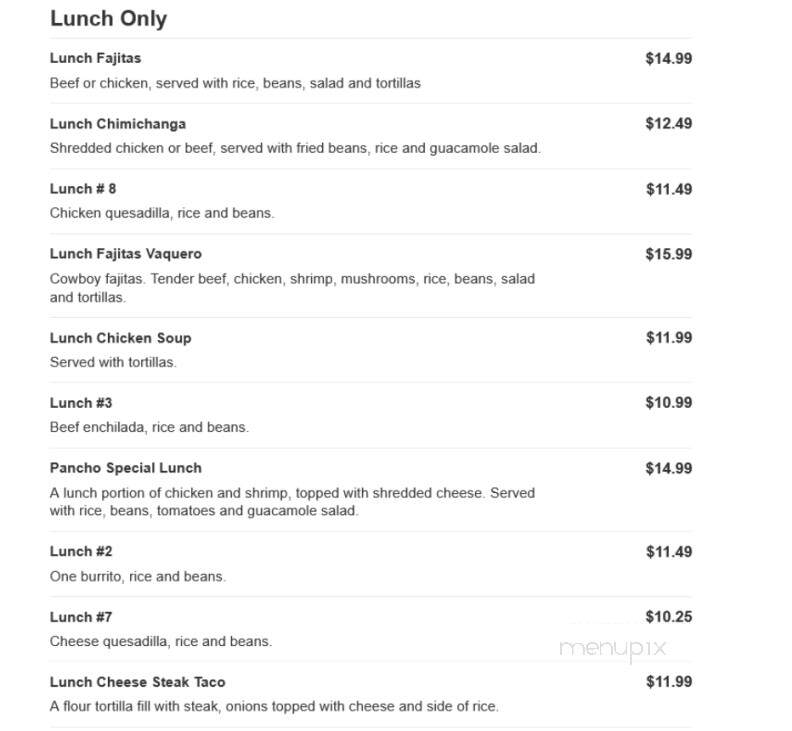 El Tarasco - Lehigh Acres, FL menu_pic