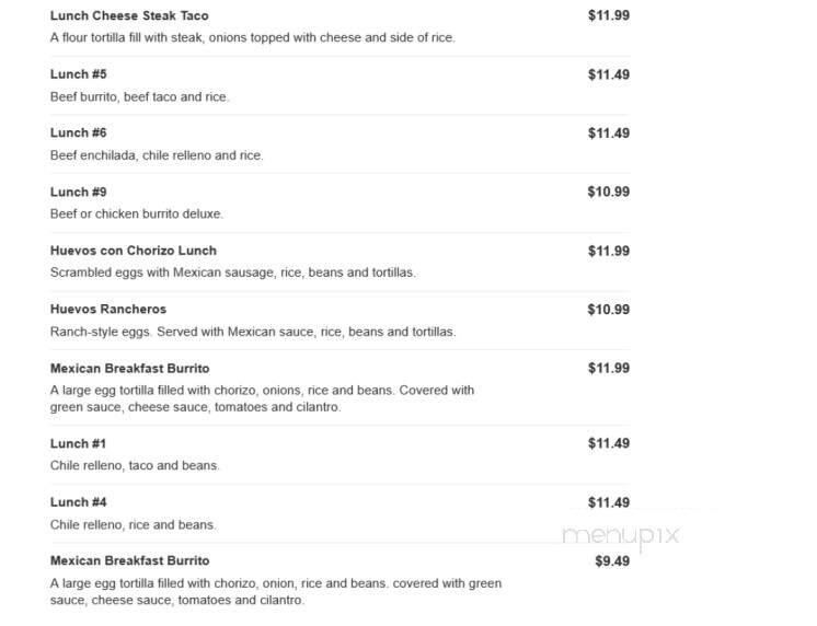 El Tarasco - Lehigh Acres, FL menu_pic