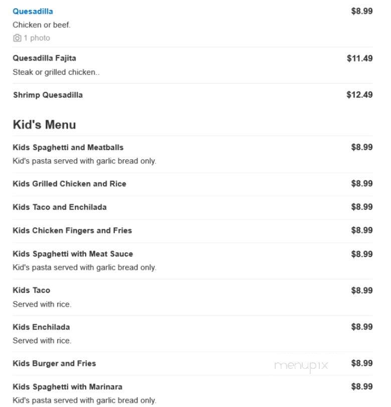 El Tarasco - Lehigh Acres, FL menu_pic