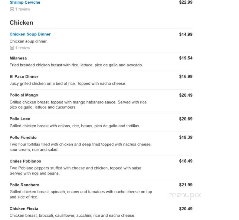 El Tarasco - Lehigh Acres, FL menu_pic