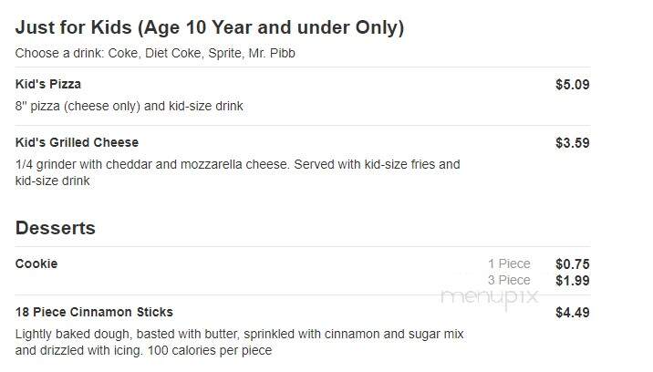 Bellacino's Pizza and Grinders - Ashland, KY menu_pic