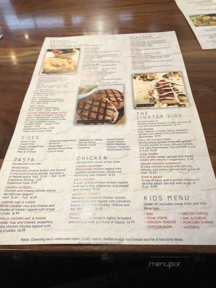 Lock 16 Steakhouse - Lima, OH menu_pic