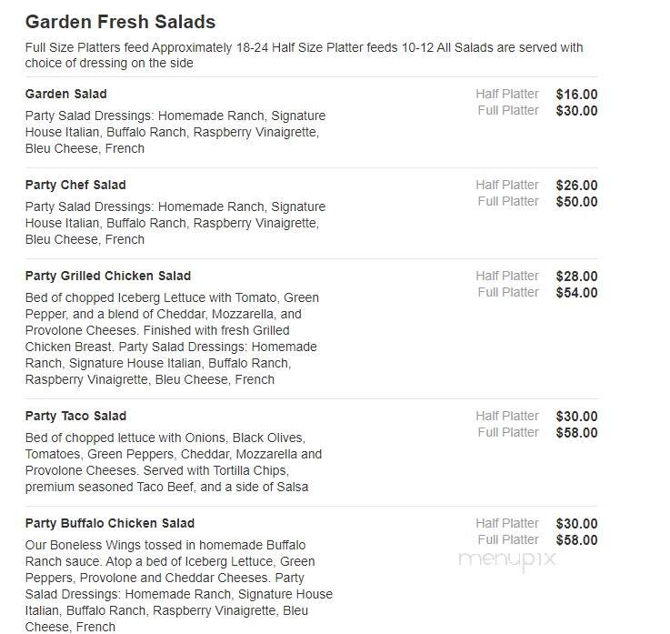 Italian Garden - Garrettsville, OH menu_pic