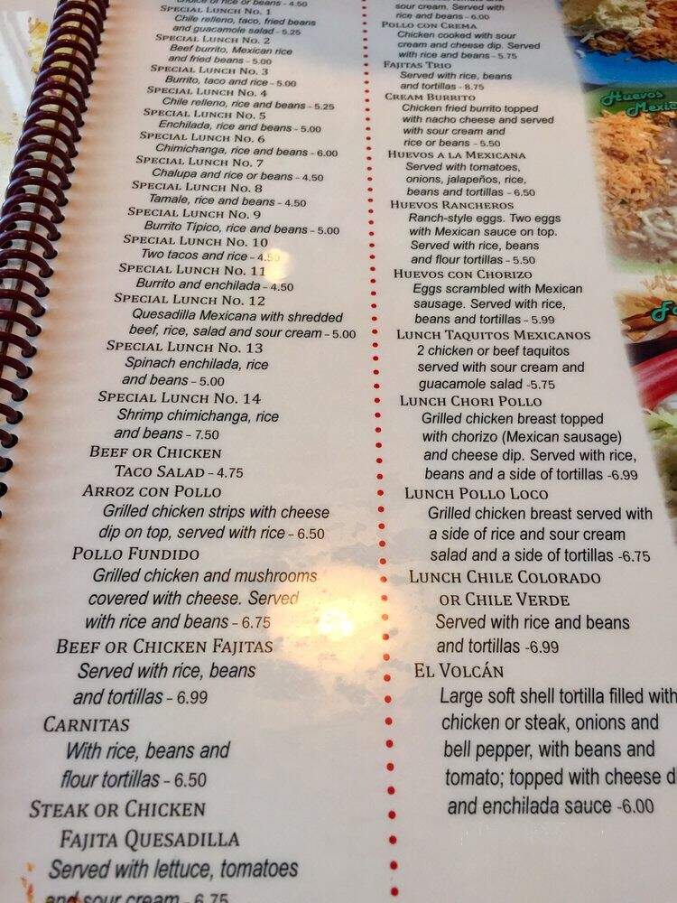 Casa Garcia - Denver, NC menu_pic