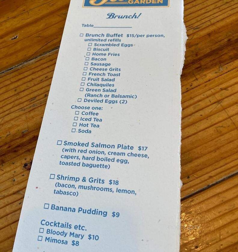 Geer Street Garden - Durham, NC menu_pic