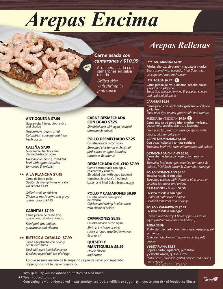 Sasha's Cafe - Greenville, SC menu_pic