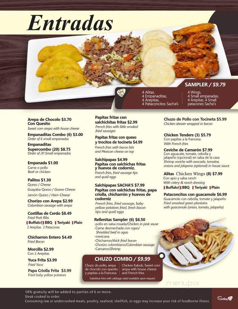 Sasha's Cafe - Greenville, SC menu_pic