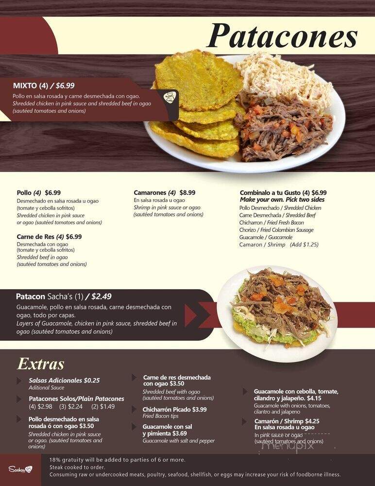 Sasha's Cafe - Greenville, SC menu_pic