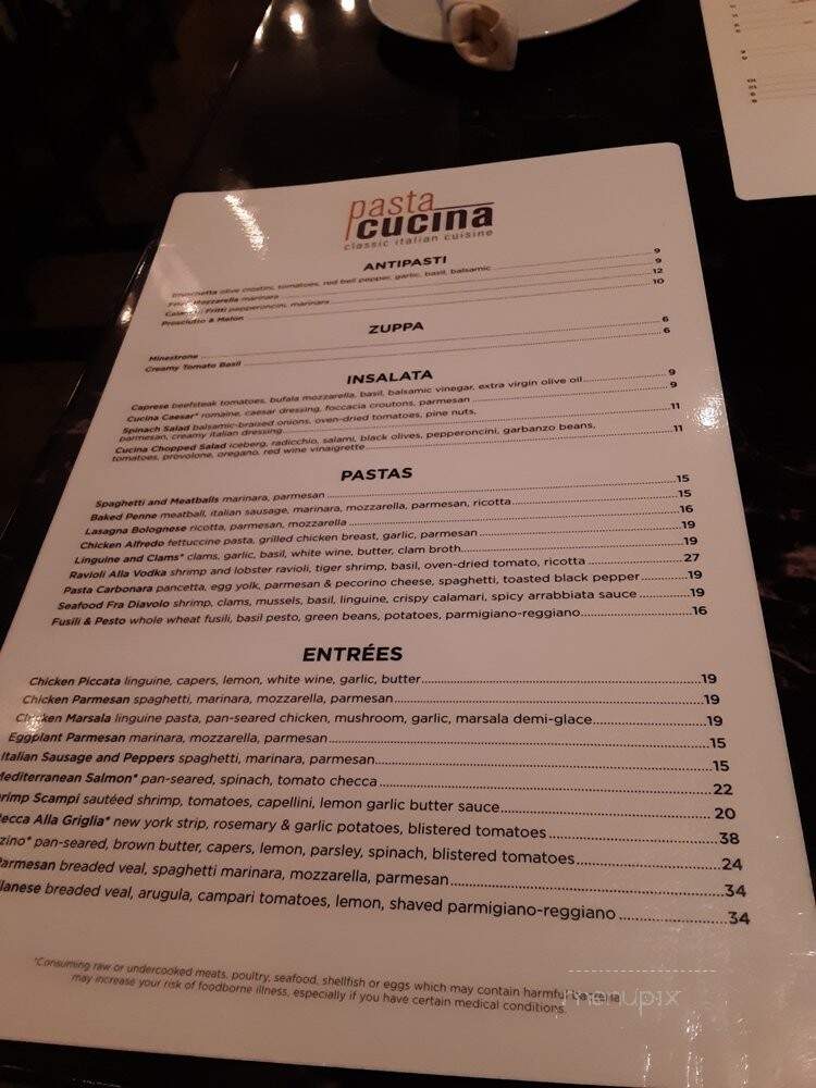 Pasta Cucina - Las Vegas, NV menu_pic