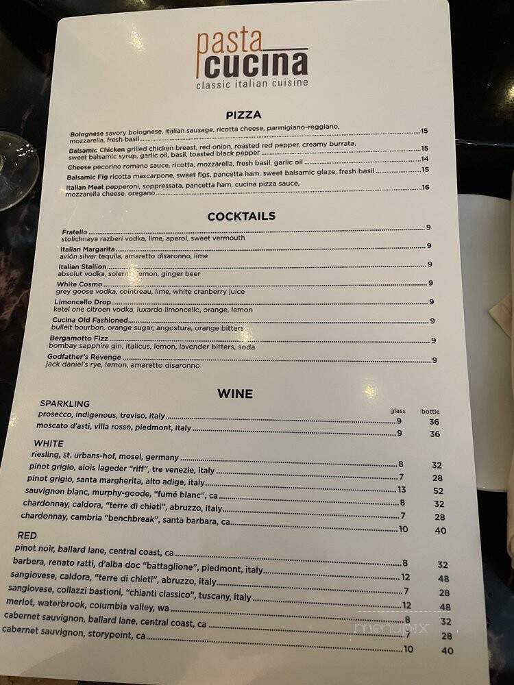 Pasta Cucina - Las Vegas, NV menu_pic
