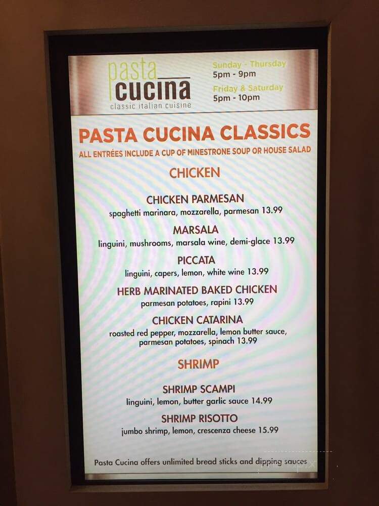 Pasta Cucina - Las Vegas, NV menu_pic
