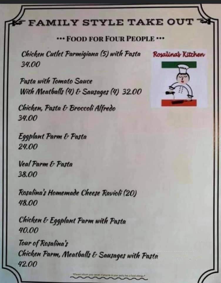 Rosalina's Kitchen - Worcester, MA menu_pic