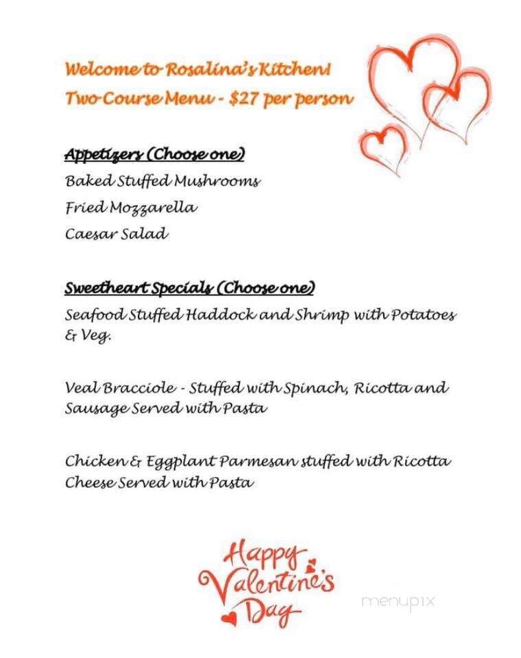 Rosalina's Kitchen - Worcester, MA menu_pic