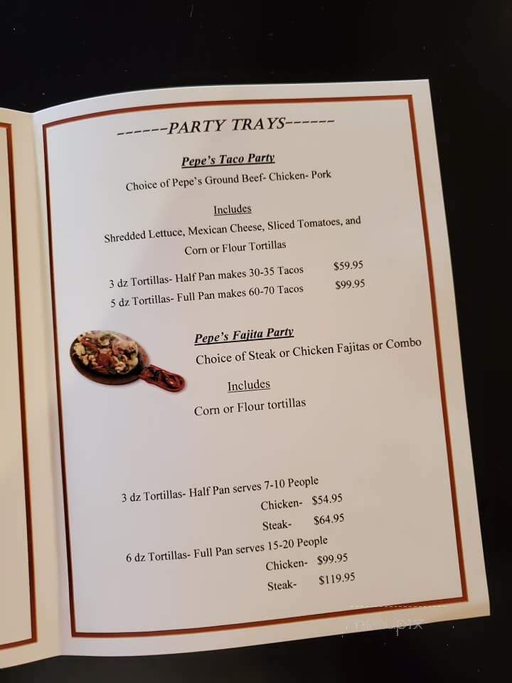 Pepe's Mexican Restaurant - Yorkville, IL menu_pic