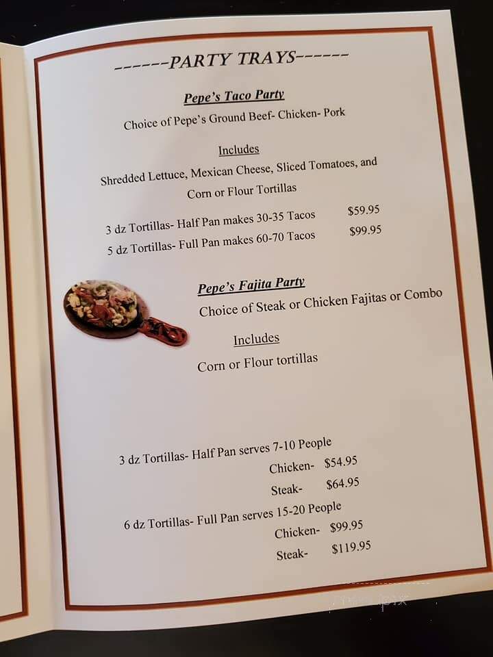 Pepe's Mexican Restaurant - Yorkville, IL menu_pic