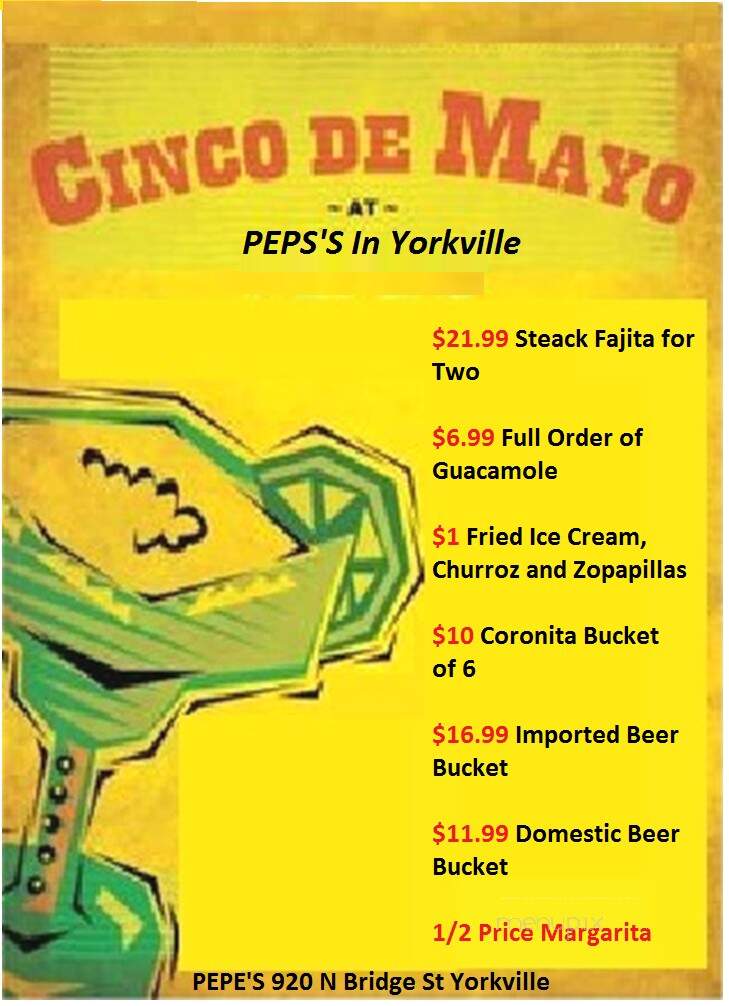 Pepe's Mexican Restaurant - Yorkville, IL menu_pic