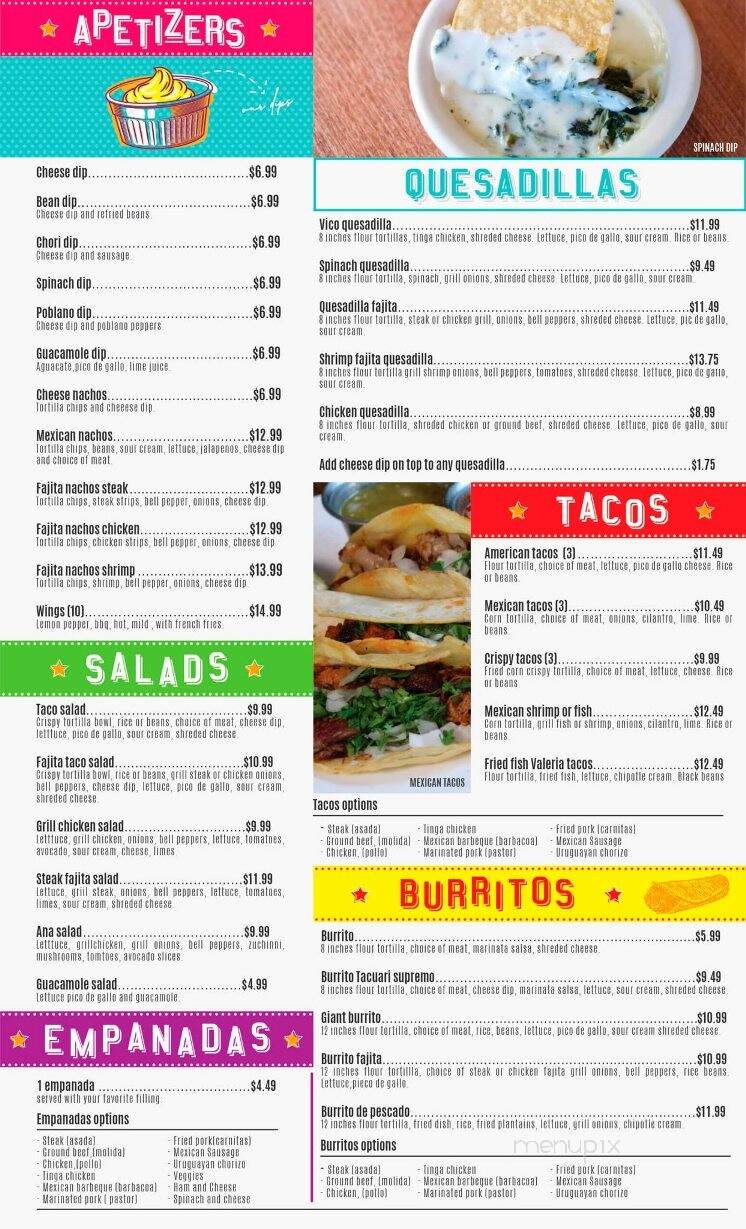 Sabor Latino - Athens, GA menu_pic