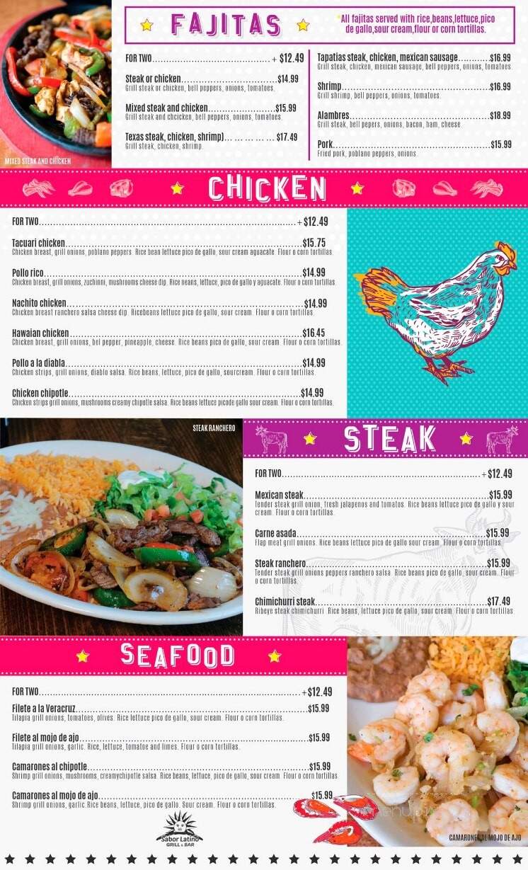 Sabor Latino - Athens, GA menu_pic