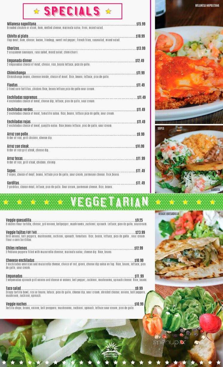 Sabor Latino - Athens, GA menu_pic