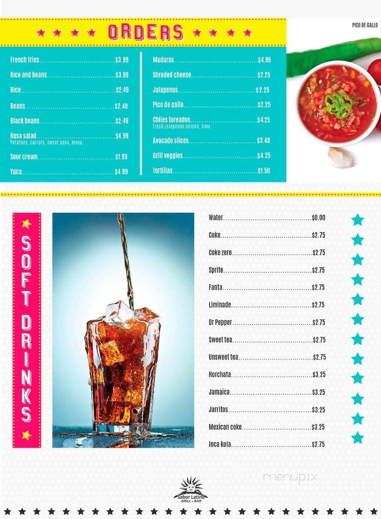 Sabor Latino - Athens, GA menu_pic