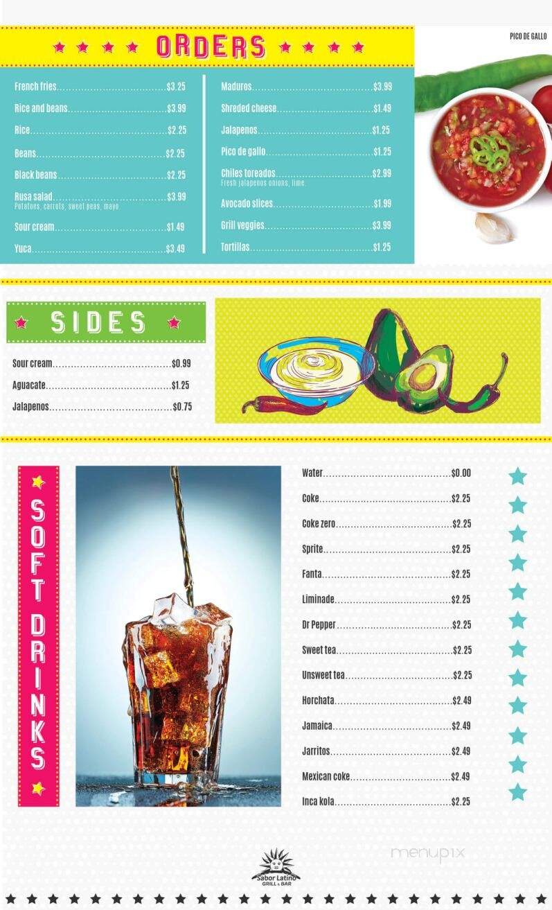 Sabor Latino - Athens, GA menu_pic